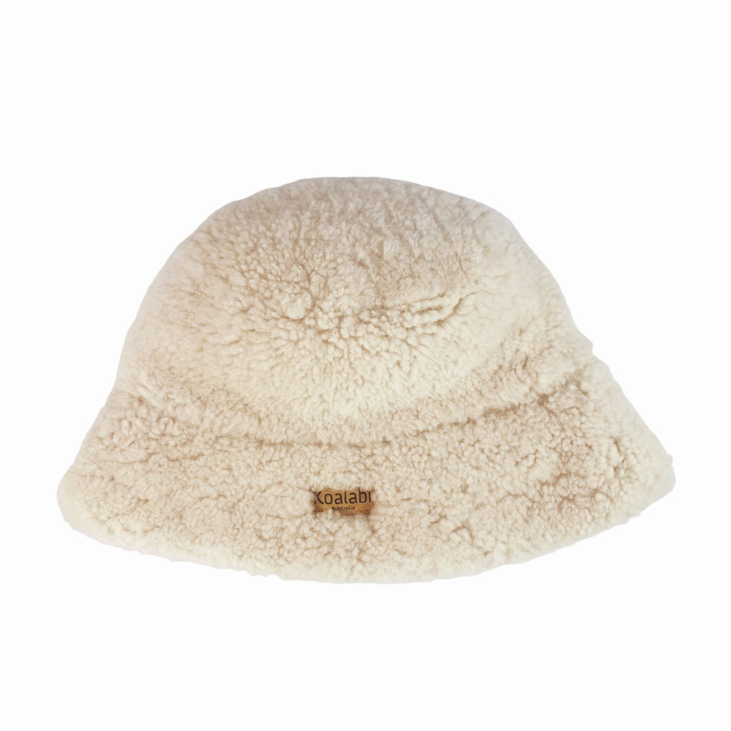 Elfie Curly Sheepskin Bucket Hat