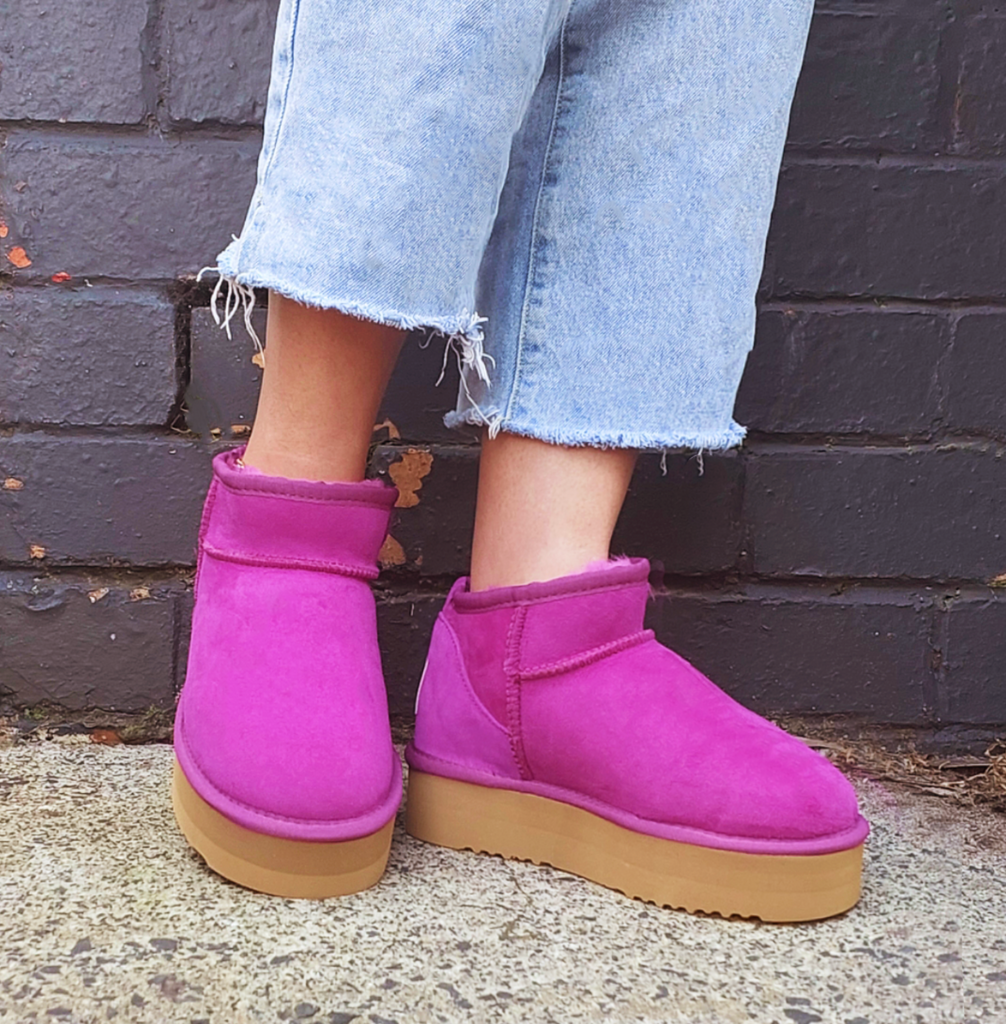 Pink and purple ugg boots shops