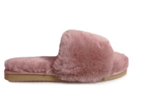 Snowy Sheepskin Slides - Main Image
